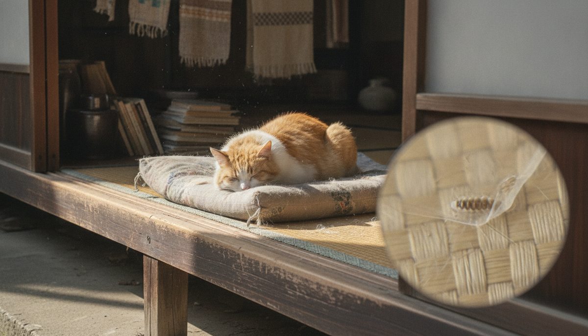 猫と暮らす家は「ダニの温床」になりやすい理由｜古民家の畳のダニ対策｜猫と暮らす家でレイコップは効果ある？