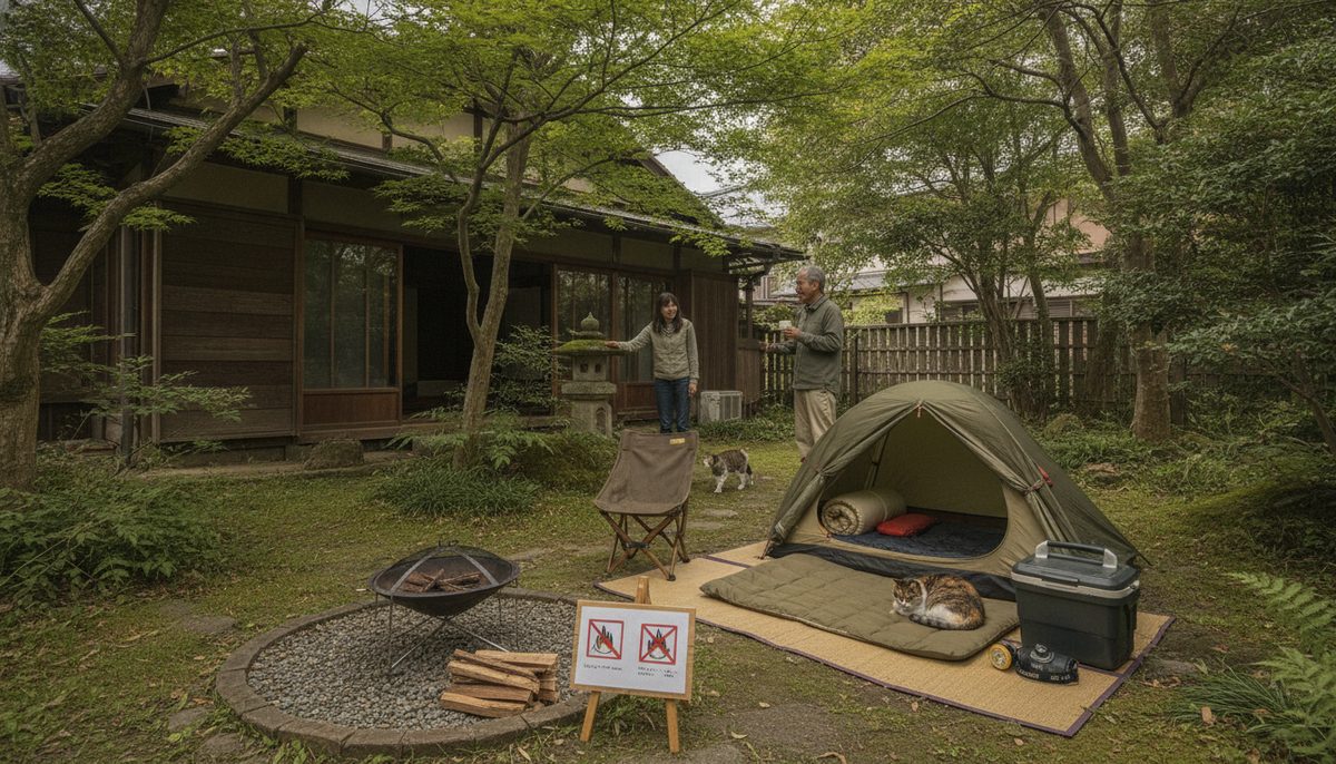 結論：庭キャンプは「火の可否の確認」→「4点のギア」→「猫と近隣の段取り」の順で始まります｜マイホームの庭がキャンプ場！田舎暮らしの特権「庭キャンプ」を楽しむアウトドアギア