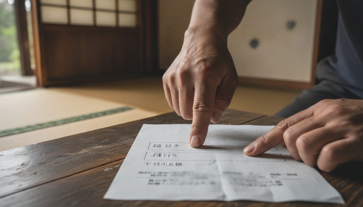 ディーラーの見積書の「値引き」欄と「下取り価格」欄を指で示している手元のクローズアップ|車の下取りと買取はどっちが得?|金額なら買取、足と手間なら下取り。両方の数字を出